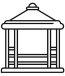 Gazebo icon representing custom outdoor living spaces and enhancements by Headwaters Remodeling for comfort and relaxation.